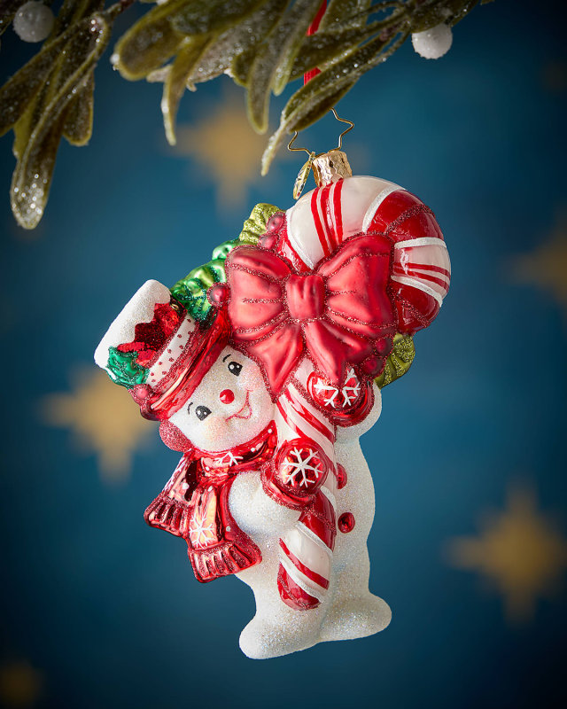 Snowy Retro Cheer Christmas Ornament